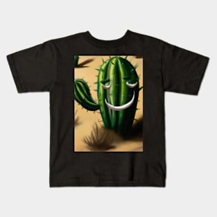 Laughing cactus in the desert Kids T-Shirt